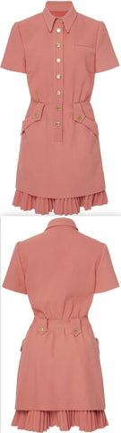 Mini Buttoned Shirt-Dress