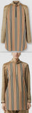 Cut-out Detail Icon Stripe Cotton Blouse