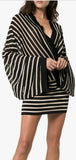 Striped V-Neck Mini Dress