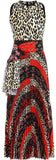 Leopard Printed Halter Pleated Dress