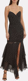 Polka Dot Ruched Maxi Dress