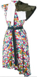 Tuxedo Bib Dress In Floral Print