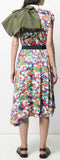 Tuxedo Bib Dress In Floral Print