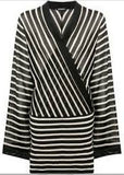 Striped V-Neck Mini Dress