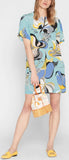 'Frida' Print Silk Dress | DESIGNER INSPIRED FASHIONS