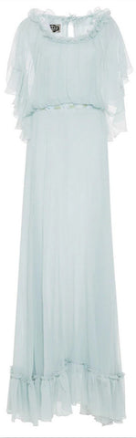 Chiffon Leaf Appliques Gown