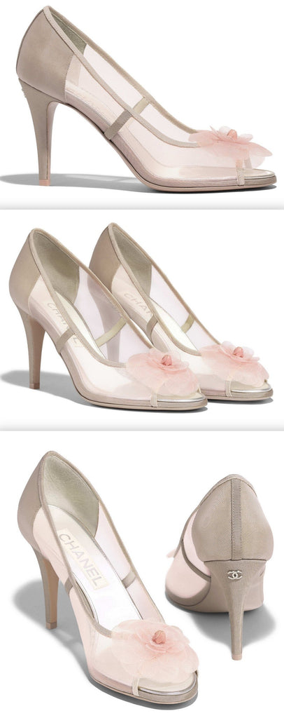 Mesh and Grosgrain Flower Pumps | DESIGNER INSPIRED FASHIONS