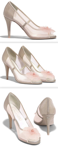 Mesh and Grosgrain Flower Pumps | DESIGNER INSPIRED FASHIONS