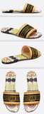 'Dway' Flat Mule in Embroidered Cotton | DESIGNER INSPIRED FASHIONS