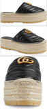 Pilar Platform Espadrille Mules, Black