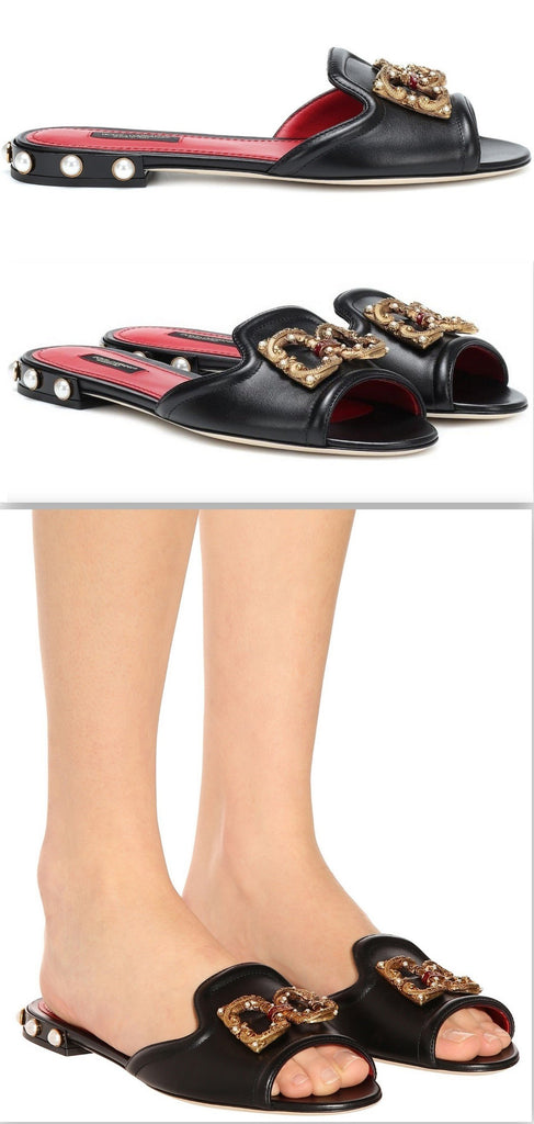 Embellished Leather Sandals | DESIGNER INSPIRED FASHIONS