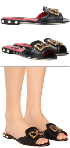 Embellished Leather Sandals | DESIGNER INSPIRED FASHIONS