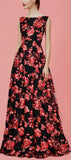 Floral Embroidered Mesh Gown