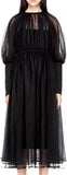 Black Tulle Pleated Dress | DESIGNER INSPIRED FASHIONS