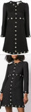 A-line Wool Studded Dress - Black or White | DESIGNER INSPIRED FASHIONS