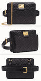 Upside Down Leather Bag, Black
