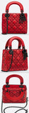 Lady Mini Ultra Red Leather Cross Body Bag | DESIGNER INSPIRED FASHIONS
