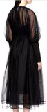 Black Tulle Pleated Dress | DESIGNER INSPIRED FASHIONS