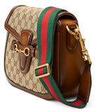 Lady Web GG Canvas Medium Shoulder Bag - Brown - DESIGNER INSPIRED FASHIONS