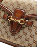 Lady Web GG Canvas Medium Shoulder Bag - Brown - DESIGNER INSPIRED FASHIONS