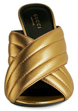 'Webby' Metallic Crossover Leather Sandals - ( Gold, Pink, Silver ) - DESIGNER INSPIRED FASHIONS