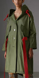 Tape Detail Showerproof Hooded Parka