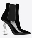 'Opyum' Booties in Black Patent Leather | DESIGNER INSPIRED FASHIONS
