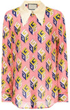GG Wallpaper Blouse, Pink