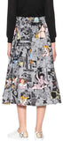 Pop Art Printed Midi Skirt