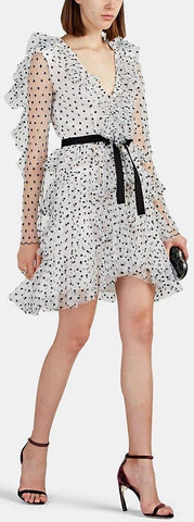 Ruffle Tulle Mini Dress, White | DESIGNER INSPIRED FASHIONS