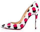 'Pigalle Follies' Patent Polkadots 100 mm Pumps | DESIGNER INSPIRED FASHIONS