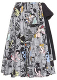 Pop Art Printed Midi Skirt