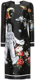 Space Printed Silk Dress
