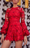 'Stormi' Floral Lace Romper