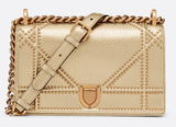Light Gold Studded Small Diorama Bag