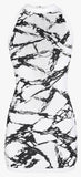 Short Marble Print Knit Dress