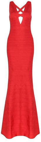 'Sienna' Essential Bandage Gown, Red