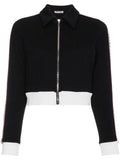 Striped Sports Jacket and Pant Set with Logo