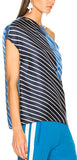 'Delphina' Asymmetrical Top, Blue
