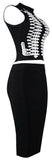 Embroidered Bandage Top and Skirt Set