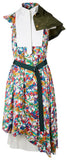 Tuxedo Bib Dress In Floral Print