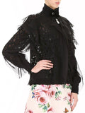 Lace Ruffle Bomber Jacket | DESIGNER INSPIRED FASHIONS