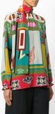 'Counting Three' Printed Blouse