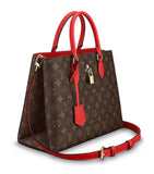 Flower Tote Monogram Handbag - Beige, Red or Black