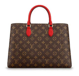 Flower Tote Monogram Handbag - Beige, Red or Black
