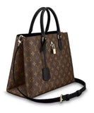 Flower Tote Monogram Handbag - Beige, Red or Black