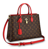 Flower Tote Monogram Handbag - Beige, Red or Black