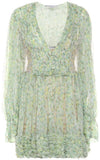'Valda' Floral Silk Mini Dress