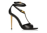Leather T-Strap Sandals - White or Black