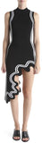 Asymmetric Wavy Dress, Black | DESIGNER INSPIRED FASHIONS